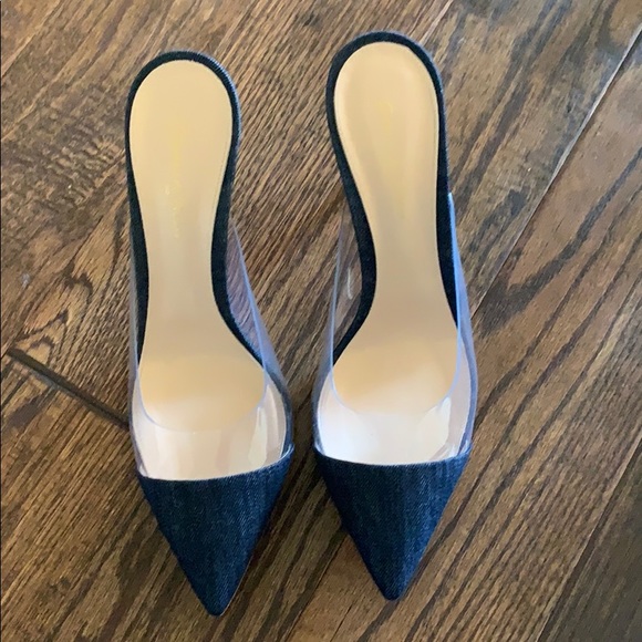 Gianvito Rossi denim and plexi mule - Picture 3 of 3